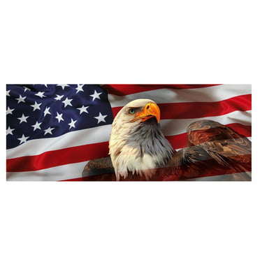 Car Rear Windshield Personality Sticker American Flag Eagle Graphic Decora Decal